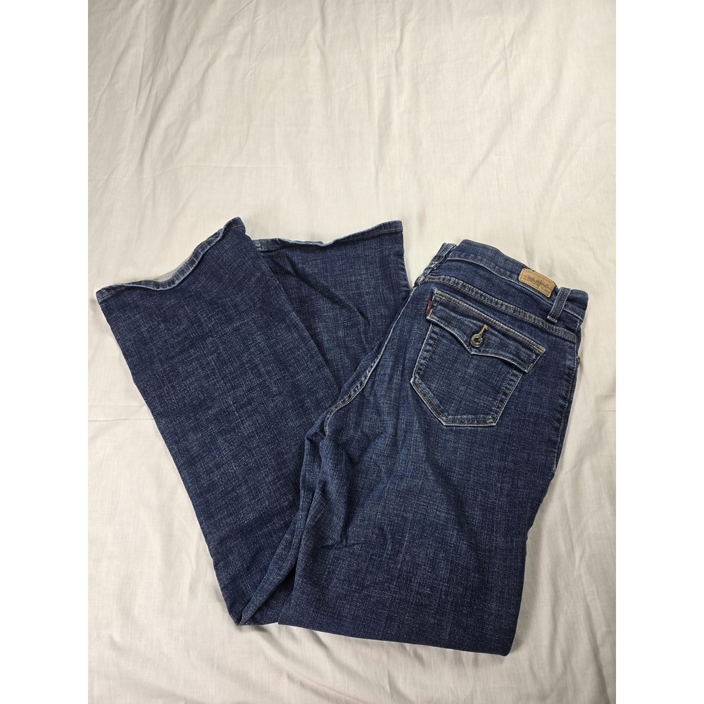 Levi's 512 Perfectly Slimming Jeans Womens 14 Blue Mid Rise Bootcut 34x32